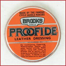 NOS BROOKS SELLA DA MEDICAZIONE IN PELLE PROOFIDE VECCHIA BICI BICICLETTA ROSSO ANTICO PRIMA