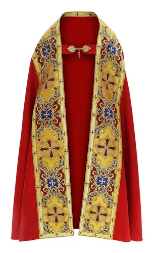 Piviale romano rosso dorato - romano, rosso/dorato