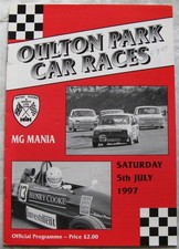 OULTON PARK 5 luglio 1997 MG Mania BRSCC programma ufficiale