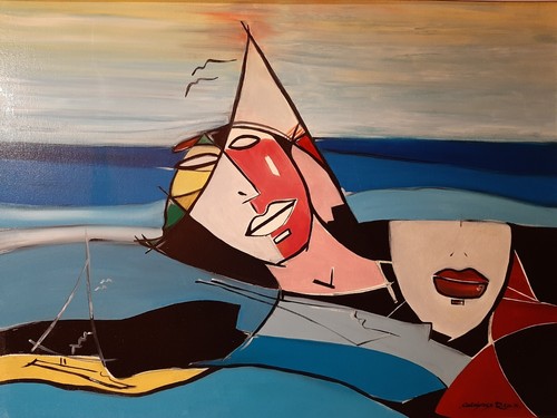 Donne vela pittore - donne, calabrese