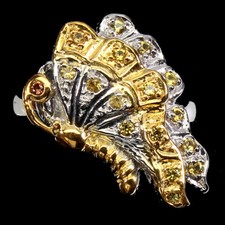 Anello farfalla tondo in