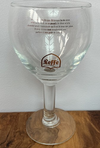 Leffe beer glass 33cl gold - glass,