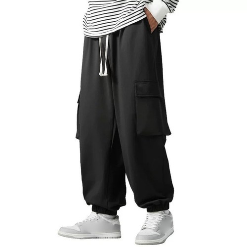 Joggers uomo larghi neri con