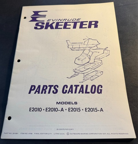 1971 evinrude skeeter e2010 - evinrude,
