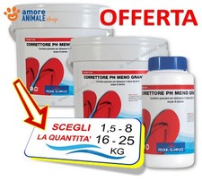 LAPI PH - Meno Granulare → 1,5 / 8 / 16 / 25 Kg Riduttore PH Minus Acqua Piscina
