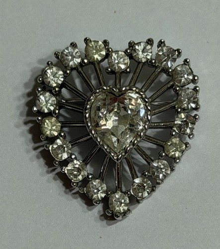 Spilla cuore strass corona - spilla,