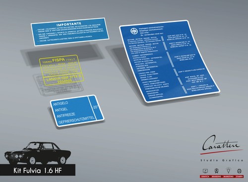 Kit adesivi vano motore - kit, per