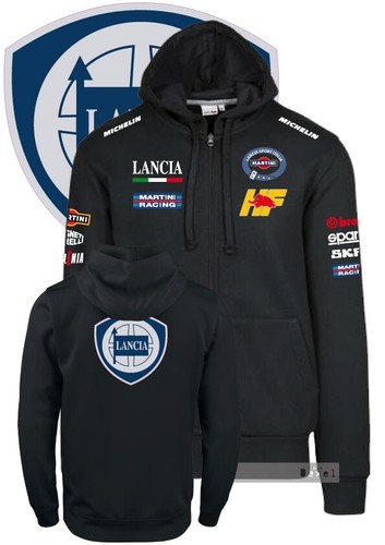 Felpa zip hoodie stampa lancia - felpa,