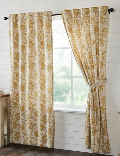 Tende floreali oro stile - tende,
