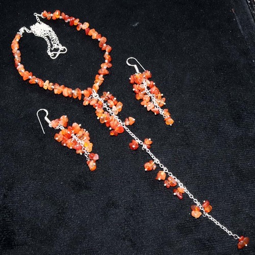 Set orecchini collana corniola