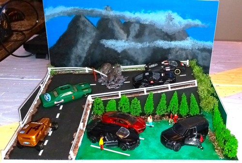 Diorama maquette voiture - diorama/maquette,