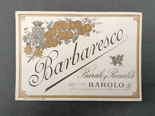 Etichetta vino barbaresco - vino,