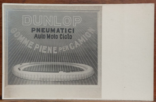 Cartolina pubblicitaria dunlop - cartolina,