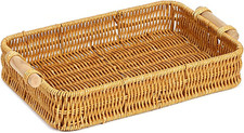 Vassoio Rettangolare in Rattan