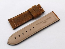Cinturino Officine Panerai Pelle Mohawk Marrone Havana 24/22 mm Artigianale New