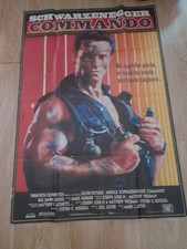 LOCANDINA VINTAGE FILM COMMANDO SCHWARZENEGGER. ORIGINALE DELL'EPOCA