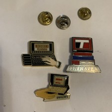 Job lot of 3 computer advertising  related metal lapel pins