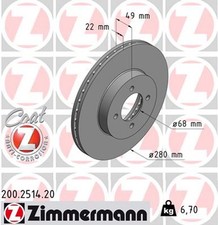 2 dischi freno Zimmermann Coat Z 200.2514.20 per Almera Nissan Primera P11 N16