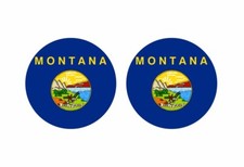 2x sticker adesivi adesivo bandiera rotondo coccarda usa americana montana