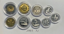 NL* ITALIA SET 9 MONETE ANNO 1995 500 200 100 50 20 10 5 2 1 Lira PROOF in Oblo'