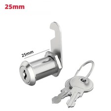 SERRATURA A CILINDRO 2 CHIAVI X CASSETTE DELLA POSTA VETRINE ARMADIETTI 25 mm