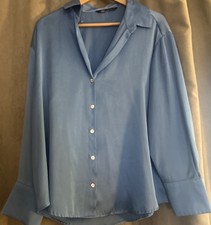 Zara Camicia Donna Raso Blu