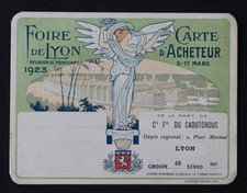 Tessera FIERA DI LIONE 1923