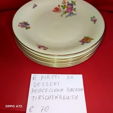 6 Piatti dessert Porcellana