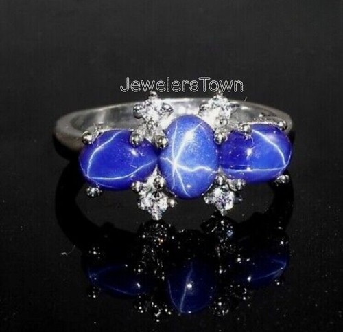 Anello con zaffiro - , multistella