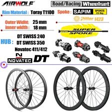 AIRWOLF T1100 Set ruote bici da strada in carbonio 700c bicicletta da corsa DT240/350 Novatec