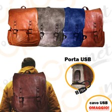 Zaino Uomo Pelle Grande Lavoro