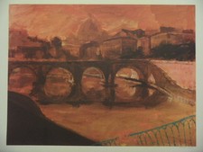Ugo Attardi "Rome" Hand Signed