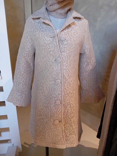 Cappotto lana pizzo - cappotto, e