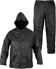 COMPLETO IMPERMEABILE 2 PEZZI CACCIA PESCA BICI SCOOTER ANTIPIOGGIA  