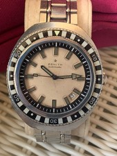 ZENITH Sub-Sea Vintage 1000m Diver Ref-A3637 Gay Freres Zebra Bakelite Bezel