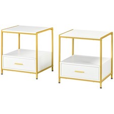 HOMCOM Set 2 Comodini con