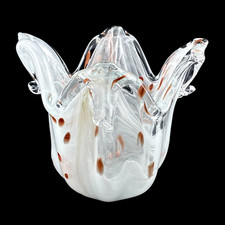 MURANO Vetro Eseguito vaso soffiato a mano / portacandele, ITALIA