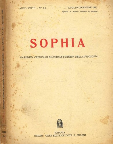 Sophia rassegna critica di - sophia.,