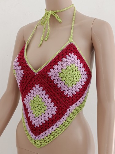 Top grannysquare uncinetto - top,
