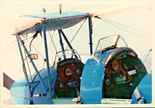 - - FOTO DI AEROPLANO BIPLANO IN AEROPORTO DI VILLANOVA D'ALBENGA - --