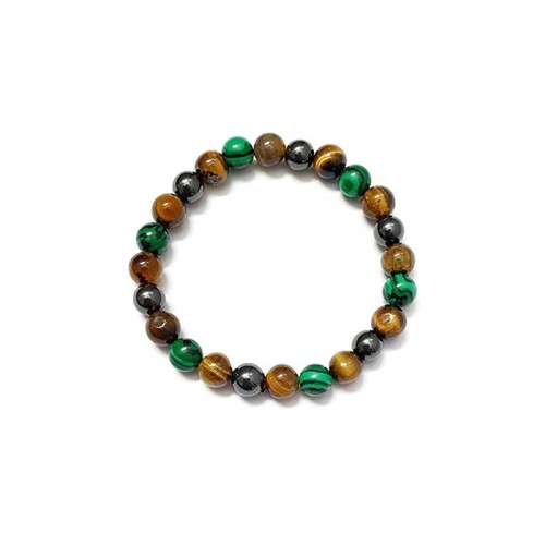 Bracciale con perle nero verde - con,