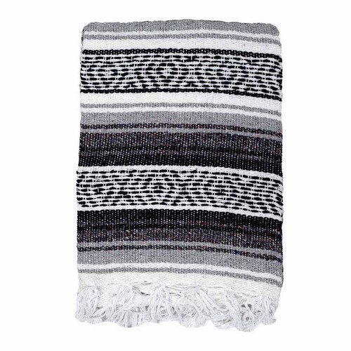 Coperta messicana nera grigia - coperta,