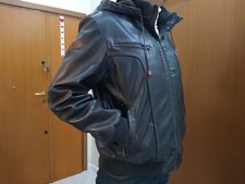 Giubbotto WPM Wampum pelle ecologica uomo testa di moro XXL bomber 