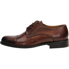 EXTON SCARPA UOMO ALLACCIATA IN PELLE MARRONE ART. 6013 LEGNO