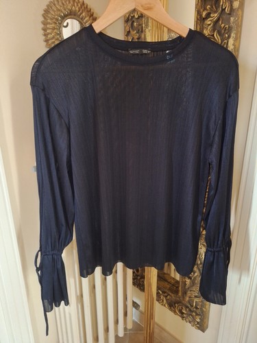 Blusa blu manica - blu, lunga
