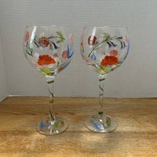 2 bicchieri da vino a stelo