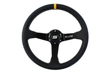 Volante sportivo per DRIFT KJS motorsport 350mm offset:90mm Carbon Yellow Strip