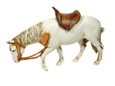 Cavallo Sellato Landi Moranduzzo per Pastori Alti Cm 10 - Animali per Presepe