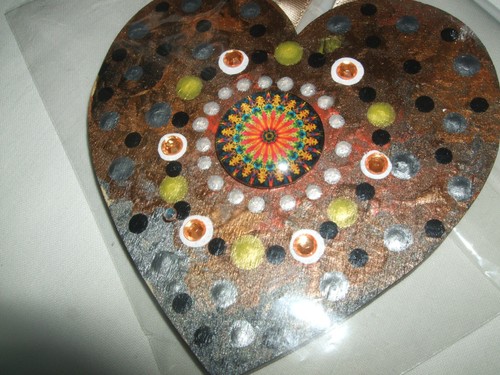 Ciondolo cuore legno - cuore, appendere