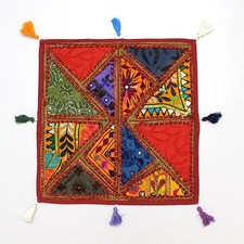 Copricuscino etnico patchwork ricamato decorazione casa federe divano Ro